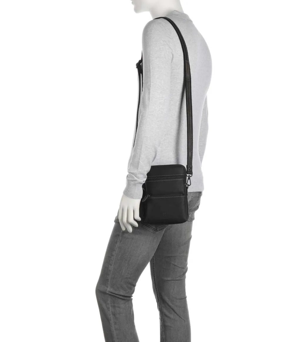 Baltimore 11 Umhängetasche Leder schwarz