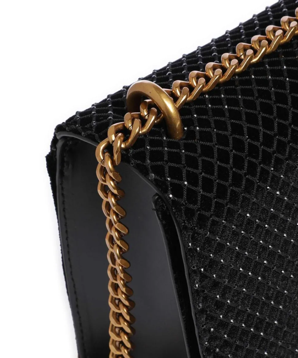 BAMARA-R Schultertasche Samtgewebe schwarz