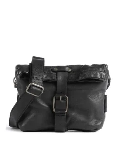 Barbershop Stubble Umhängetasche genarbtes Leder schwarz