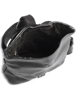 Barbershop Stubble Umhängetasche genarbtes Leder schwarz