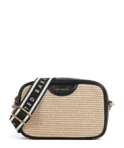 Bardas Umhängetasche genarbtes Leder, Kunststoff beige/schwarz