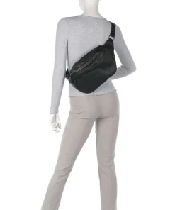 Basic Umhängetasche Büffelleder schwarz