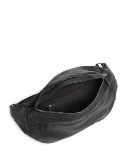 Basic Umhängetasche Büffelleder schwarz