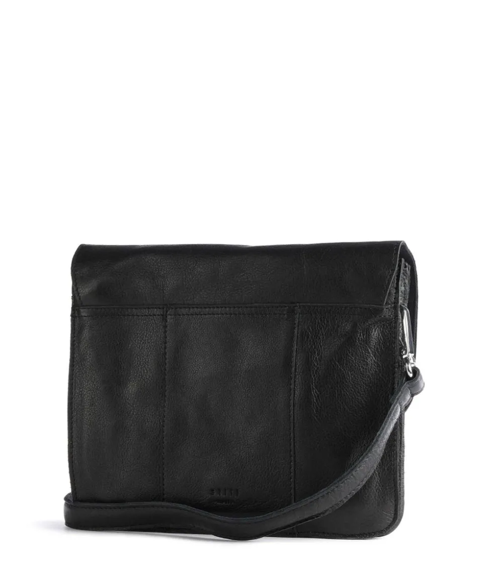 Basic Umhängetasche Rindsleder schwarz