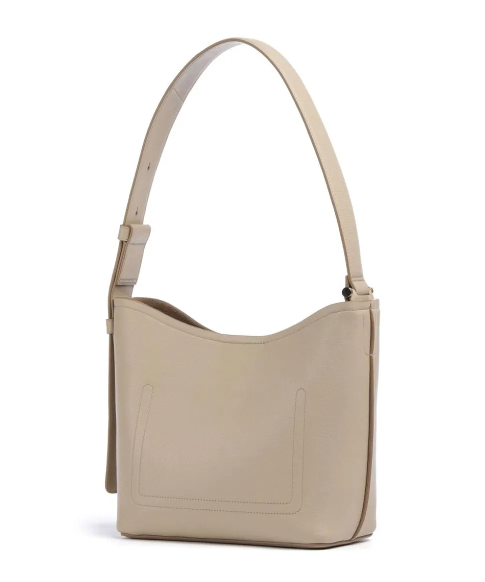 Bathurst Mews Beuteltasche genarbtes Rindsleder beige