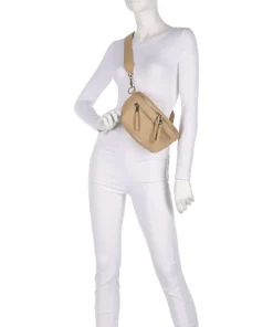 BCLARKE Umhängetasche Lederimitat beige