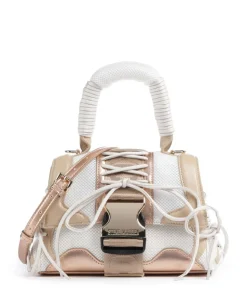 BDIEGO Handtasche Lederimitat, recyceltes Polyester weiß/braun