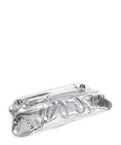 BDOVA Clutch Lederimitat silber