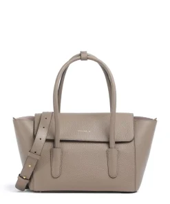 Beat Double Handtasche genarbtes Rindsleder taupe