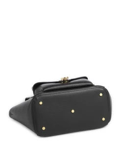 Beat Double Handtasche genarbtes Rindsleder schwarz