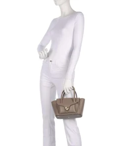 Beat Double Handtasche genarbtes Rindsleder taupe