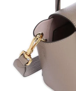 Beat Double Handtasche genarbtes Rindsleder taupe