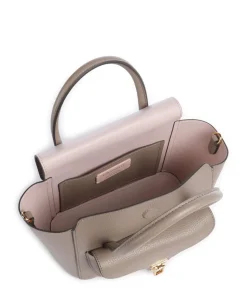 Beat Double Handtasche genarbtes Rindsleder taupe