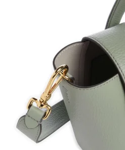 Beat Double Handtasche genarbtes Rindsleder graugrün