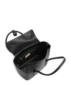 Beat Double Handtasche genarbtes Rindsleder schwarz