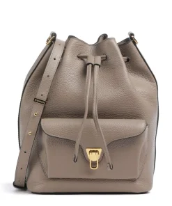 Beat Generation Bucket bag genarbtes Rindsleder taupe
