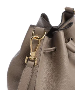 Beat Generation Bucket bag genarbtes Rindsleder taupe