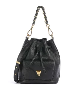 Beat Generation Bucket bag genarbtes Rindsleder schwarz