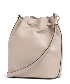 Beat Generation Bucket bag genarbtes Rindsleder beige