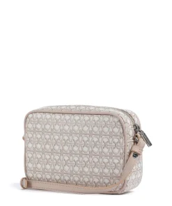 Beat Monogram Umhängetasche Baumwolle weiß