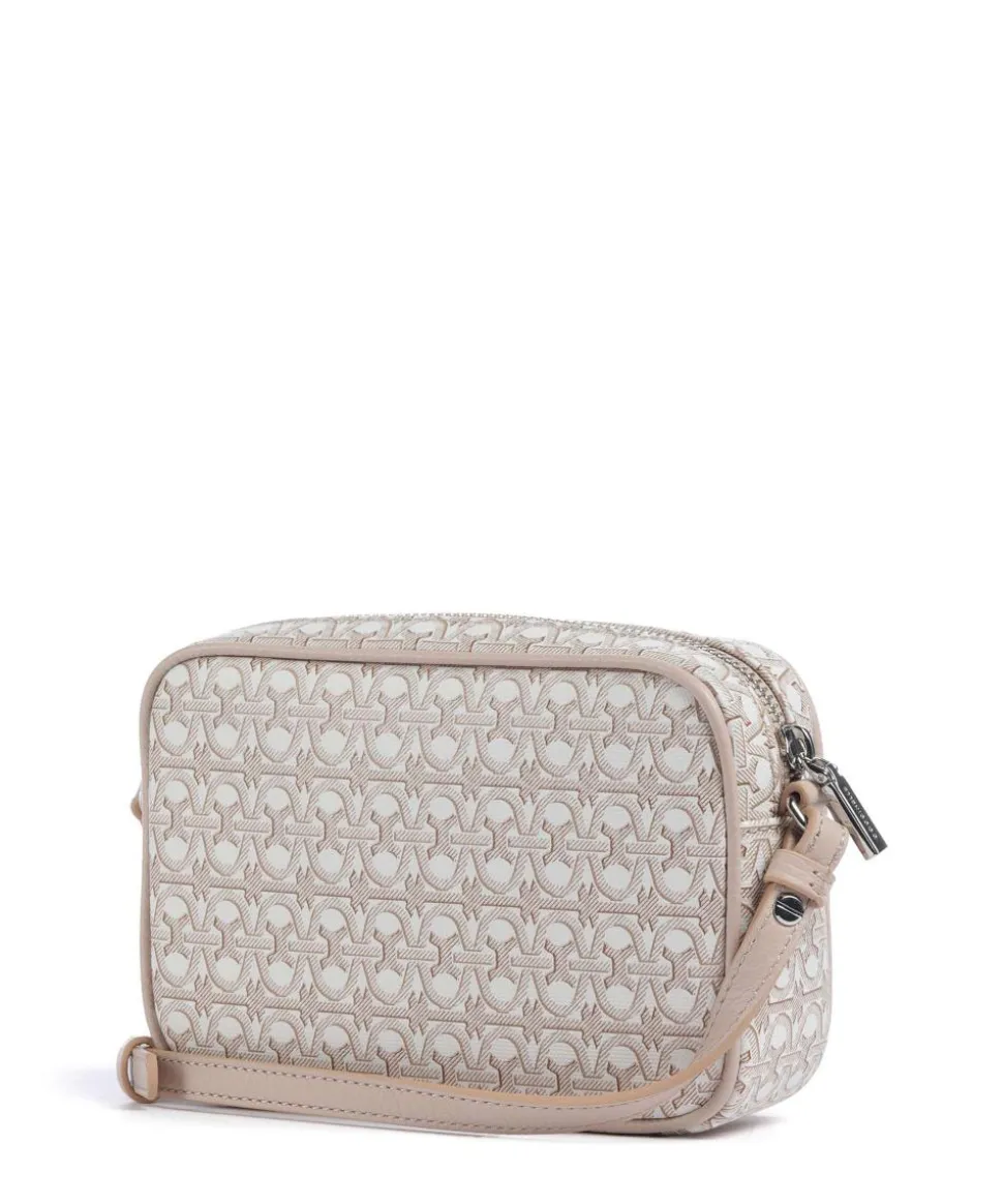 Beat Monogram Umhängetasche Baumwolle weiß