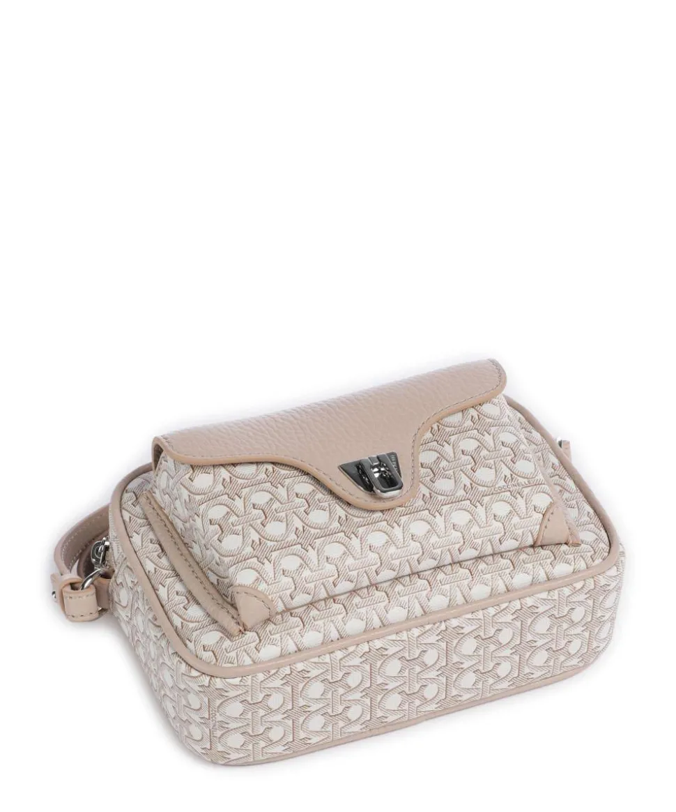 Beat Monogram Umhängetasche Baumwolle weiß