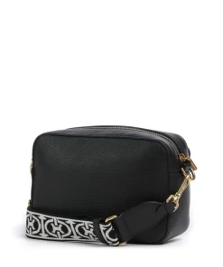 Beat Soft Ribbon Umhängetasche genarbtes Leder schwarz