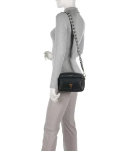 Beat Soft Ribbon Umhängetasche genarbtes Leder schwarz