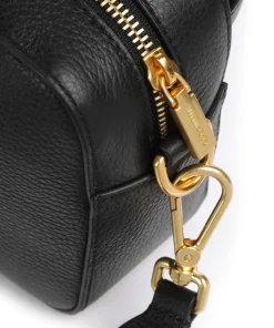 Beat Soft Ribbon Umhängetasche genarbtes Leder schwarz