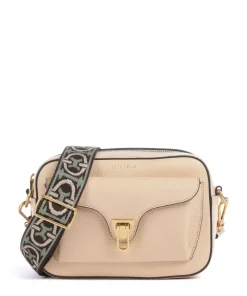 Beat Soft Ribbon Umhängetasche genarbtes Leder natur