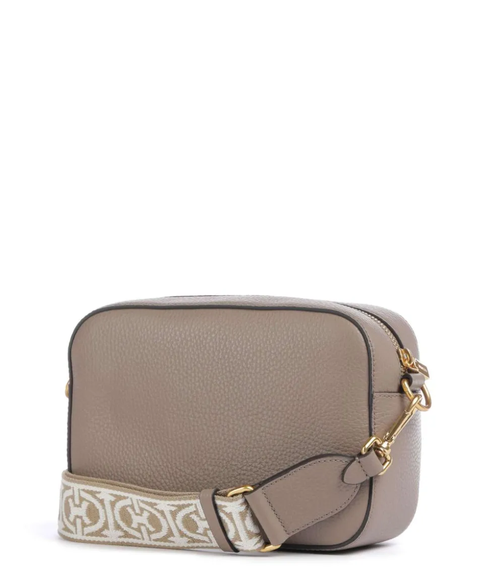 Beat Soft Ribbon Umhängetasche genarbtes Leder taupe