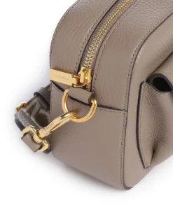 Beat Soft Ribbon Umhängetasche genarbtes Leder taupe