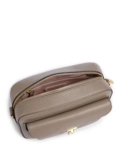 Beat Soft Ribbon Umhängetasche genarbtes Leder taupe