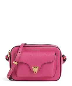 Beat Soft Umhängetasche genarbtes Rindsleder fuchsia