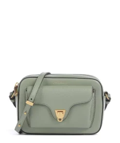 Beat Soft Umhängetasche genarbtes Leder graugrün