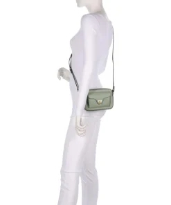 Beat Soft Umhängetasche genarbtes Leder graugrün