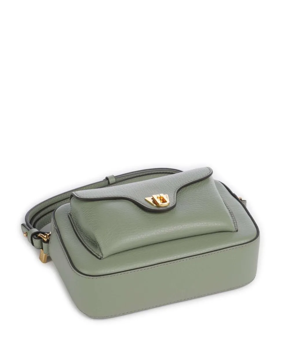 Beat Soft Umhängetasche genarbtes Leder graugrün