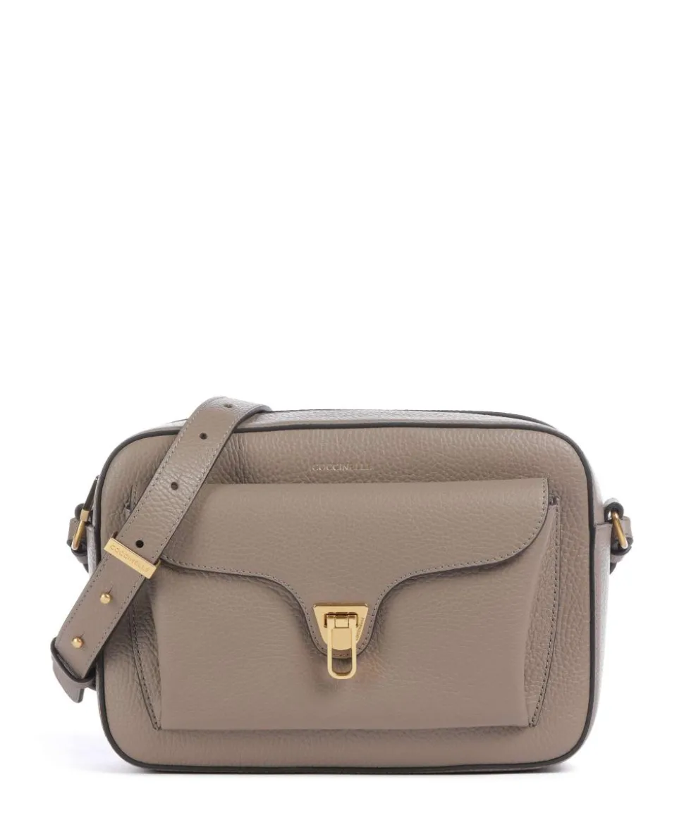 Beat Soft Umhängetasche genarbtes Rindsleder taupe