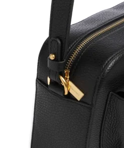 Beat Soft Umhängetasche genarbtes Rindsleder schwarz