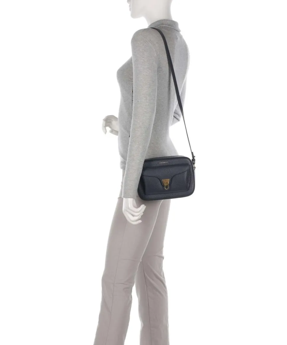 Beat Soft Umhängetasche genarbtes Rindsleder dunkelblau