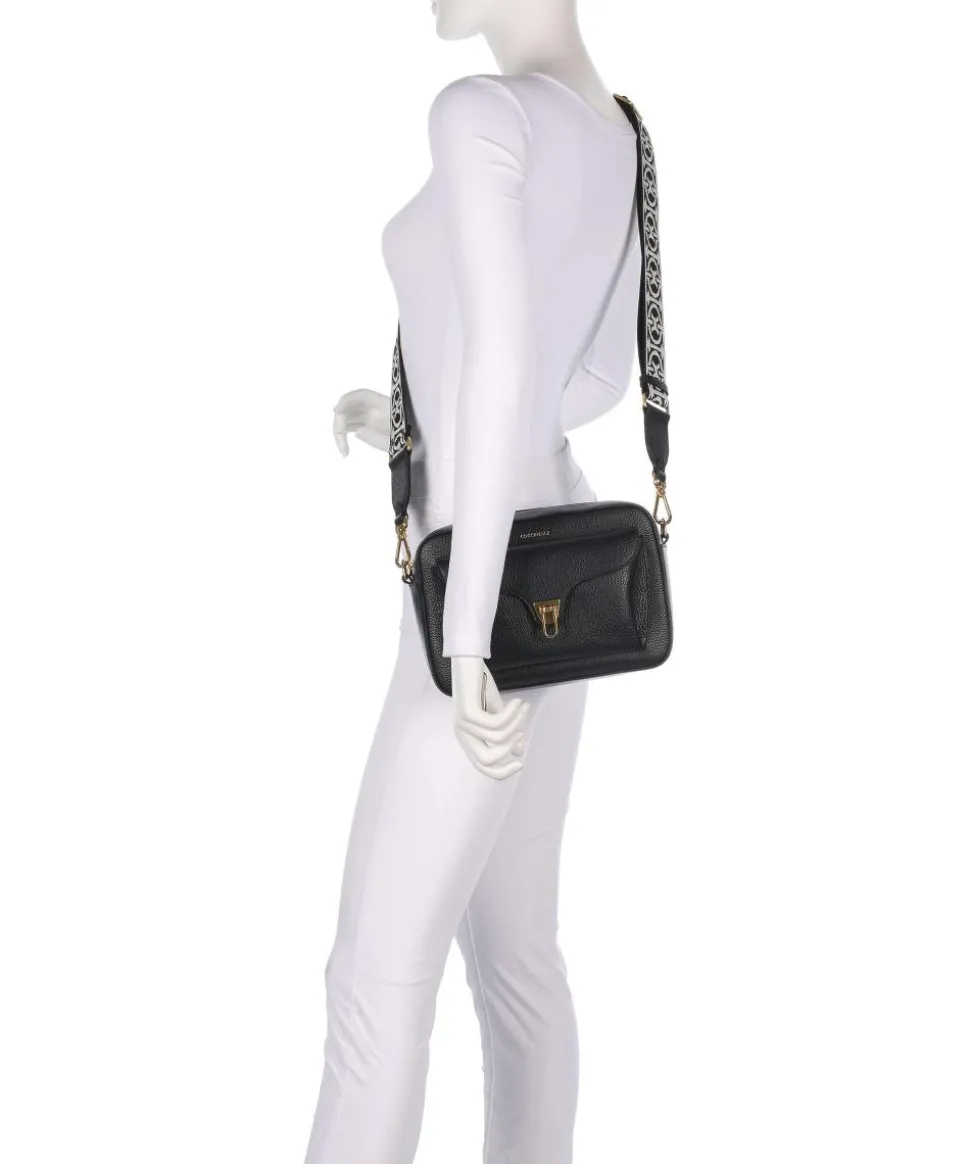 Beat Umhängetasche genarbtes Rindsleder schwarz