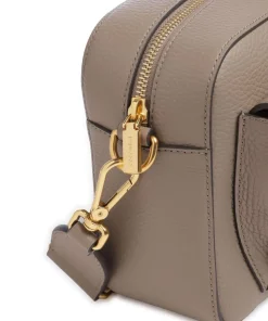 Beat Umhängetasche genarbtes Rindsleder taupe