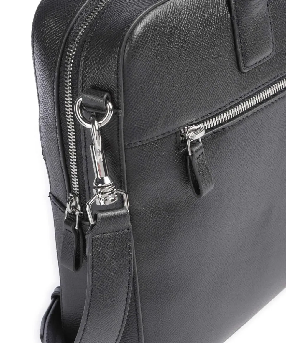 Beckholmen Aktentasche 14″ genarbtes Rindsleder navy