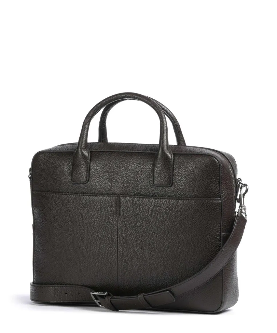 Beckholmen Aktentasche genarbtes Rindsleder dunkelbraun