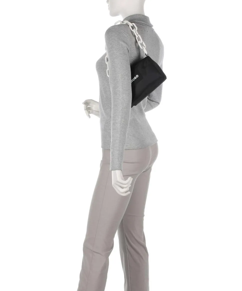 Bel Schultertasche recyceltes Polyester schwarz