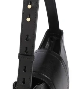 Benedetta Schultertasche fein genarbtes Rindsleder schwarz