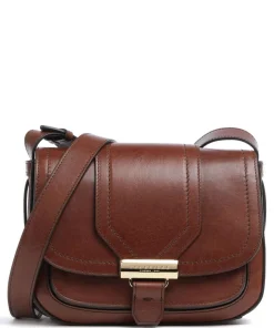 Benedetta Umhängetasche fein genarbtes Rindsleder braun