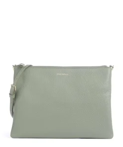 Best Umhängetasche genarbtes Leder graugrün