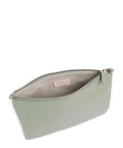 Best Umhängetasche genarbtes Leder graugrün