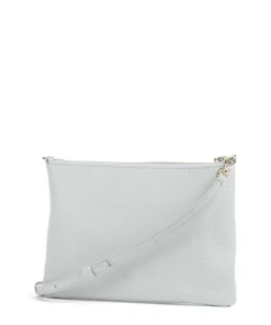 Best Umhängetasche genarbtes Leder hellblau